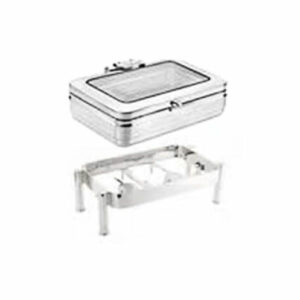 CD-611G-PM Induction Chafing Dish, GN1/1 + CD-611-NS Stackable Stand with Burner Holder,