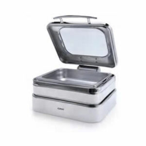 Square GN2/3 Glass Lid Vision induction Chafing Dish